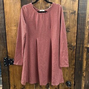 Ya Los Angeles Rust and Black Striped Dress